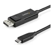 Image de StarTech.com 3ft (1m) USB C to DisplayPort 1.2 Cable 4K 60Hz, Bidirectional DP to USB-C or USB-C to DP Reversible Video Adapter Cable, HBR2/HDR, USB Type C/Thunderbolt 3 Monitor Cable - 4K USB-C to DP Cable - Câble DisplayPort - 24 pin USB-C (M)