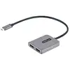Image de StarTech.com Adaptateur USB-C vers Double HDMI, Hub USB Type-C Multi-Moniteur MST, Double Écran HDMI 4K 60Hz pour Ordinateur Portable Extender / Splitter, HDR, Câble Intégré Extra-Long - Windows Uniquement - Neuf