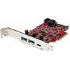 Image de StarTech.com Carte PCI Express USB 5 Ports - Carte PCIe USB 3.2 Gen 2 (10Gbps) avec 1x USB-C & 2x USB-A - 1x IDC 2 Ports (Extension Connecteur Interne USB 5Gbps) - Carte Contrôleur USB C PCI Express - Neuf