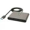 Image de StarTech.com Adaptateur USB 3.0 vers 4x HDMI - Carte Vidéo & Graphique Externe - Convertisseur USB Type-A vers Quadruple Écran HDMI - 1080p 60Hz - Dongle Multi Écran USB A vers HDMI - Windows Uniquement - Neuf