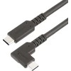 Image de StarTech.com Câble USB-C angulaire robuste de 1 m, USB 3.2 Gen 2 (10 Gbps), câble de transfert de données USB Type-C à angle droit, mode DP Alt 4K 60Hz, 100W Power Delivery - Câble USB Type-C à 90 degrés