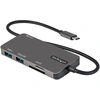 Image de StarTech.com Adaptateur Multiport USB-C - USB Type C vers HDMI 4K, Alimentation 100W Passthrough, SD/MicroSD, Hub USB 3 Ports USB 3.0 - Mini Dock USB-C - Câble Intégré 30cm