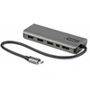 Image de StarTech.com Adaptateur multiport USB-C - USB-C vers HDMI ou Mini DisplayPort 4K 60Hz - 100W Power Delivery Pass-Through - Hub USB 4 ports 10 Gbps - USB Type-C Mini Dock - Câble 30cm - Câblé - USB 3.2 Gen 1 (3.1 Gen 1) Type-C - 100W - 2.0b - Noir