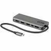 Image de StarTech.com Adaptateur Multiports USB-C - USB-C vers HDMI ou Mini DisplayPort 4K 60Hz - Alimentation 100W Passthrough - Hub USB 4 Ports 10Gbps - Mini Dock USB Type-C - Câble Intégré 30cm - Neuf