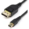 Image de StarTech.com Câble 2m certifié VESA Mini DisplayPort vers DisplayPort 1.4 - 8K 60Hz HBR3 HDR - Super UHD mDP vers DP 1.4 - Ultra HD 4K 120Hz Diamètre Fin (34 AWG) - Câble Écran/Moniteur - Neuf