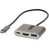 Image de StarTech.com Adaptateur multiport USB C, USB-C vers vidéo HDMI 4K, 100W PD Pass-Through, Hub USB 3.0 5Gbps (1xType-C/1xA), Mini Dock USB-C, Dock de voyage USB-C, Station d'accueil portable pour Ordinateur Portable