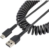 Image de StarTech.com Câble USB A vers USB C de 1m, câble en spirale très résistant pour la charge et la synchronisation, câble de charge USB 2.0 A vers Type-C, fibre aramide robuste, câble de charge rapide pour téléphone portable avec protection EMI