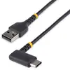 Image de StarTech.com Câble de Charge Rapide USB-A vers USB-C de 1m, Robuste, Coudé à Droite, Charge et Synchronisation, 3A, USB 2.0, Gaine TPE et Fibre d'Aramide - Cordon de Charge USB - Neuf