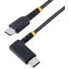 Image de StarTech.com Câble de Charge Rapide USB-C de 2m, Robuste, Coudé à Droite, Charge et Synchronisation, 60W (3A) PD, USB 2.0, Gaine TPE et Fibre d'Aramide - Cordon de Charge USB C - Neuf