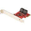 Image de StarTech.com Carte PCI Express SATA 4 ports - Carte Contrôleur PCIe SATA - 6Gbps - ASM1166 Non-Raid - Convertisseur PCI Express 3.0 vers SATA - Connecteurs SATA Empilés - Carte d'Extension SATA