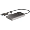 Image de StarTech.com Adaptateur USB-C vers Double HDMI - USB-C ou A vers 2x HDMI - 4K 60Hz - 100W Power Delivery Pass-Through - Adaptateur Vidéo avec Câble Intégré de 30cm - Convertisseur USB-C vers HDMI pour PC Portable