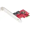 Image de StarTech.com Carte PCI Express SATA 2 ports - Carte Contrôleur PCIe SATA - 6Gbps - ASM1166 Non-RAID - Convertisseur PCI Express 3.0 vers SATA - Connecteurs SATA Empilés - Carte d'Extension SATA - Neuf