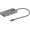 Image de StarTech.com Adaptateur multiport USB C, USB C vers double HDMI vidéo, 4K 60Hz, hub USB-A 5Gbit/s, 100W PD Pass-through/GbE/Lecteur de cartes SD-MicroSD, adaptateur de voyage/station d'accueil pour ordinateur portable (120B-USBC-MULTIPORT) - Station d'accueil - USB-C / Thunderbolt 3 / Thunderbolt 4