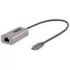 Image de StarTech.com Adaptateur USB-C vers Ethernet, Adaptateur Réseau USB 3.0 vers Gigabit Ethernet - 10/100/1000 Mbps, Adaptateur Ethernet USB-C vers RJ45 (GbE), Câble de Connexion de 30,4cm, Installation Sans Pilote - Neuf