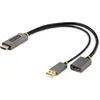 Image de StarTech.com 128-HDMI-DISPLAYPORT câble vidéo et adaptateur 0,3 m HDMI Type A (Standard) Noir, Gris