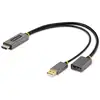 Image de StarTech.com Adaptateur HDMI vers DisplayPort - Adaptateur HDMI vers DisplayPort de 30cm - Câble HDMI vers Displayport, Alimentation par Bus - Adaptateur HDMI 2.0 à DP 1.2, HDR - Convertisseur HDMI Displayport - Neuf