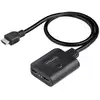 Image de StarTech.com Répartiteur HDMI 2 Ports - Vidéo HDMI 2.0 4K 60Hz - Répartiteur HDMI 4K 1 Entrée 2 Sorties - Répartiteur 1x2 Affichage/Sortie HDMI, HDR/HDCP - Splitter avec Câble HDMI Intégré de 50 cm - Neuf