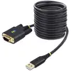 Image de StarTech.com Adaptateur USB vers Série de 3m - COM Rétention, Câble Adaptateur/Convertisseur USB RS232, Vis/Écrous Interchangeables, USB-A vers DB9 RS232, FTDI IC, Protection ESD, Windows/macOS/Linux
