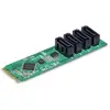 Image de StarTech.com Carte Adaptateur M.2 vers SATA à 4 Ports, Carte Extension M.2 PCIe 3.0 vers HDD/SSD SATA, Chipset ASM1064, M.2 NVMe vers 4x HDD/SSD pour Windows/macOS/Linux - Neuf