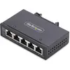 Image de StarTech.com Mini switch réseau 5 ports pour rail DIN/mural, Unmanaged Industrial Gigabit LAN Switch, Switch robuste IP30 100Mb/1Gb, -40-75° C, 9-60 VDC, TAA Conforme