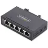 Image de StarTech.com Switch Réseau Industriel 5 Ports Non Géré, 100/1000 Ethernet, Rail DIN/Montage Mural, Commutateur Gigabit IP30 Robuste, -40°C - 75°C, 9~60V DC, Conforme TAA - Neuf