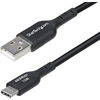 Image de Startech.com Câble De Charge Usb-a Vers Usb-c De 2m, Charge Et Synchronisation, 3a, Usb 2.0, Gaine Tpe - Cordon De Charge Usb Noir