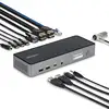Image de StarTech.com Station d'Accueil USB-C Triple Écran, Station de Recharge pour Ordinateur Portable 140 W pour MacBook Pro et Windows, HDMI 4K 60 Hz ou DisplayPort, TAA - Neuf