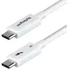 Image de StarTech.com TBLT5MM1M240WWH, Hommes, Hommes, 1 m, 120 Gbit/s, Blanc, Nickel