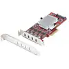Image de StarTech.com Carte PCIe USB-C 4 Ports, USB 3.2 10 Gbit/s, Carte d'Extension PCI Express USB-C, 4 Contrôleurs USB Indépendants, Carte PCIe USB Type-C, Windows/Linux/macOS, Conforme TAA - Neuf