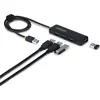 Image de StarTech.com Hub 4 ports USB-A, USB 3.0, 5Gbps, alimenté par bus, mini distributeur USB-A vers 4x USB-A avec 61cm de câble, splitter USB portable pour ordinateur portable en plastique PCR, adaptateur USB 3.0 compact, USB 3.2 Gen 1 (3.1 Gen 1) Type-A, USB 3.2 Gen 1 (3.1 Gen 1) Type-A, 5000 Mbit/s, noir, plastique, câble rond