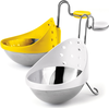 Image de Pochoir à oeufs en acier inoxydable - jaune/blanc, lot de 2