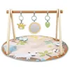 Image de Ingenuity Tapis D'Éveil Bébé Pliable Wonderwood, Rond Avec Arche De Jeux En Bois, Mirroir Et Jouets Bébé