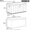 Image de Coffre de jardin Lifetime en plastique 570 L Coffre de rangement & coffre de jardin gris foncé 72x151x69 cm