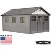 Image de Lifetime   Abri De Jardin Résine Carrossable 19,65 M2   Dimensions 3,37 X 6,42 M   Charpente Acier Renforcé   60237
