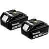 Image de Makita BL1850B - Batterie - Li-Ion - 5 Ah - 90 Wh (pack de 2) - pour Makita BBO180, BJV180, DBO180, DHR182, DJV182, DPB181, DUR187, UR180 ; G-Series JV183