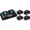 Image de Makita 18 VPower Source Pack Énergie avec 4x Batteries 5 Ah + Chargeur DC 18 RD + Boîtier de transport Makpac ( 197626-8 )
