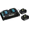 Image de Makita Power Source Kit 18V Li : 2x Batteries BL1850B 5.0Ah + Chargeur double DC18RD + Coffret Makpac ( 197629-2 )