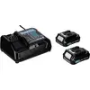 Image de Makita Power Source Kit ( 197658-5 ) 2x BL 1021 B batterie 12 V max. 2,0 Ah CXT + DC 10 SB chargeur + Makpac