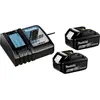 Image de Makita Kit d'alimentation 18 V (198116-4) - 2x Batteries BL 1860 B + Chargeur DC 18 RC + Coffret Makpac