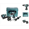 Image de Dhp 458 Rmj Perceuse Visseuse À Percussion Sans Fil 18v 91nm + 2x Batteries 4,0 Ah + Chargeur + Makpac - Makita