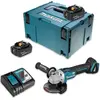 Image de Makita DGA 504 RMJ 18 V Meuleuse sans fil Ø 125 mm avec boîtier MAKPAC + 2x Batteries BL 1840 4,0 Ah + Chargeur DC18RC
