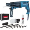 Image de Perfo-burineur SDS-Plus - 800W 26 mm - MAKITA - avec coffret alu + kit d'accessoires - HR2630TX4