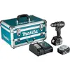 Image de Perceuse visseuse MAKITA 18 V Li-Ion DDF485TX2B, 5 Ah BL1850B Ø 13 mm (coffret alu + kit d'accessoires)