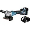 Image de Makita DGA 511 RTJ Meuleuse d'angle Brushless 18 V Li-Ion 125 mm + Coffret Makpac + 2x Batteries 5,0 Ah + Chargeur rapide