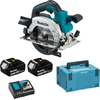 Image de Scie circulaire 18V LXT D 165mm + 2 batteries Makstar 5 Ah + chargeur en coffret MAKPAC - MAKITA - DHS660RTJ