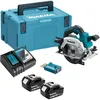 Image de Makita - Scie Circulaire 18 V Li-ion 5 Ah Batterie 18 V Lxt Ø 165 Mm 2 Batteries, Chargeur, Coffret - Dhs661rtju