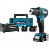 Image de Perceuse visseuse 12 V CXT Ø 10 mm - MAKITA - avec 1 batterie 12v-2.0Ah et 2x18 V-5.0Ah - chargeur - MakPac - DF333DNX10