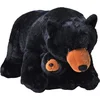 Image de Peluche maman ours et son petit - ours noir 76 cm