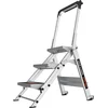 Image de Echelles Little Giant, pas de sécurité, 3 marches, modèle 10310BAEN 150 kg, tabouret marchepied en aluminium avec main courante