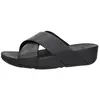 Image de FitFlop Lulu Leather Cross Slides Open Teen - Zwart - Maat 40